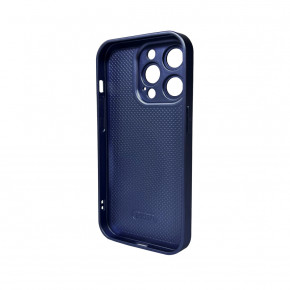   AG Glass Matt Frame Color Logo Apple iPhone 15 Pro Navy Blue (AGMattFrameiP15PBlue) 3