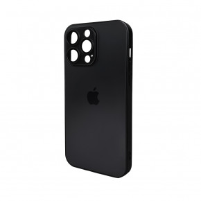   AG Glass Matt Frame Color Logo Apple iPhone 15 Pro Max Graphite Black (AGMattFrameiP15PMBlack)