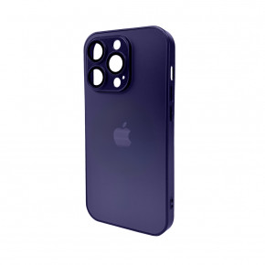   AG Glass Matt Frame Color Logo Apple iPhone 15 Pro Deep Purple (AGMattFrameiP15PPurple)