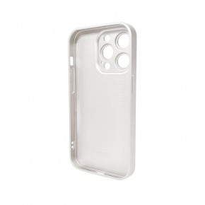    AG Glass Matt Frame Color Logo Apple iPhone 15 Pro Pearly White (AGMattFrameiP15PWhite) (1)