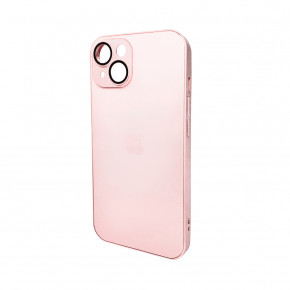   AG Glass Matt Frame Color Logo Apple iPhone 15 Chanel Pink (AGMattFrameiP15Pink)