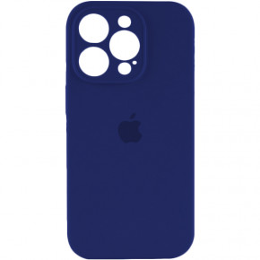   Silicone Full Case AA Camera Protect Apple iPhone 15 Pro Navy Blue (FullAAi15P-39)