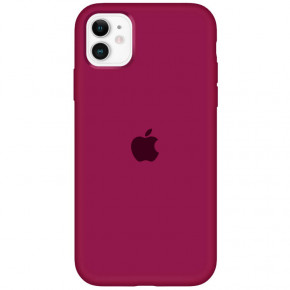   Silicone Full Case AA Open Cam Apple iPhone 11 Pro Maroon (FullOpeAAKPi11P-35)