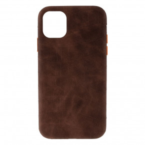  Leather Croc Case Apple Iphone 11 Brown