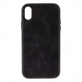  Leather Croc Case Apple Iphone Xr Black