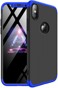 - GKK 3 in 1 Hard PC Case Apple iPhone X Blue/Black