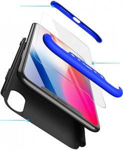 - GKK 3 in 1 Hard PC Case Apple iPhone X Blue/Black 3