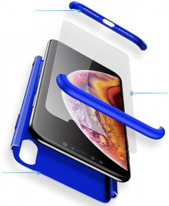 - GKK 3 in 1 Hard PC Case Apple iPhone XS Blue 3