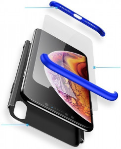 - GKK 3 in 1 Hard PC Case Apple iPhone XS Blue/Black 3