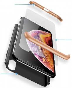 - GKK 3 in 1 Hard PC Case Apple iPhone XS Max Gold/Black 3