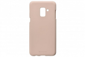   TPU Goospery Soft Feeling Jelly  Samsung A8 2018 A530 Pink Sand (8809550413450)