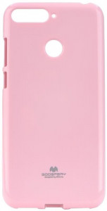   TPU Goospery Pearl Jelly  Huawei Y6 2018 Pink (8809610540577)