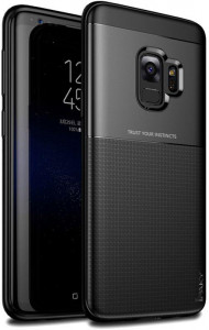 - Ipaky Elegant Grid Design TPU Hybrid Case Samsung Galaxy S9 G960F Black