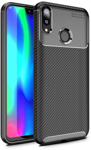 - Ipaky Carbon Fiber Series/Soft TPU Case Huawei Y9 2019 Black