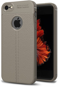 - Ipaky TPU Litchi Stria Series Case Apple iPhone SE/5s/5 Gray #I/S