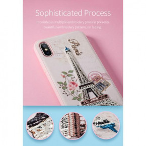  Rock Space Great City Series Embroidery Case  Apple iPhone X/Xs (RPC1352) (BS-000046439) 4