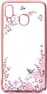 - Toto Electroplate Print TPU Case Samsung Galaxy A20/A30 Pink Flowers