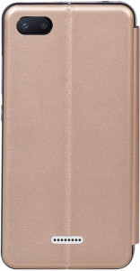 - TOTO Book Rounded Leather Case Xiaomi Redmi 6A Gold #I/S 3