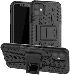 - TOTO Dazzle Kickstand 2 in 1 Case Apple iPhone 11 Black #I/S