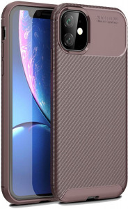 - Toto TPU Carbon Fiber 1,5mm Case Apple iPhone 11 Coffee