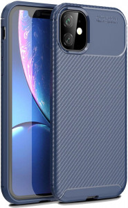 - Toto TPU Carbon Fiber 1,5mm Case Apple iPhone 11 Dark Blue