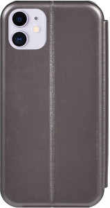 - Toto Book Rounded Leather Case Apple iPhone 11 Gray