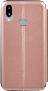 - TOTO Book Rounded Leather Case Samsung Galaxy A10s Rose Gold #I/S 3