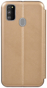 - TOTO Book Rounded Leather Case Samsung Galaxy M30s Gold #I/S 3