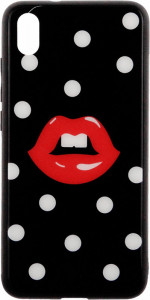 - Toto Cartoon Print Glass Case Xiaomi Redmi 7A Red Lips