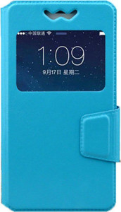 - TOTO Book Silicone Slide Universal Cover With Window 5.3-5.5 Blue #I/S