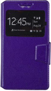 - TOTO Book Silicone Slide Universal Cover With Window 4.5-4.8 Purple #I/S