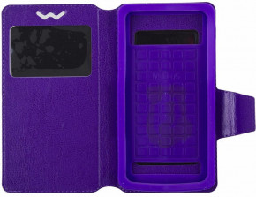 - TOTO Book Silicone Slide Universal Cover With Window 4.5-4.8 Purple #I/S 3