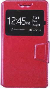 - TOTO Book Silicone Slide Universal Cover With Window 4.3-4.8 Rose Red #I/S