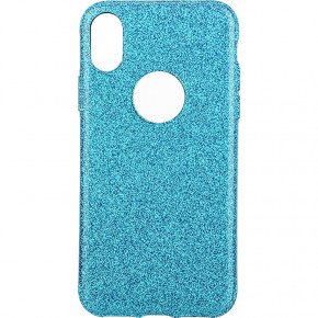 - Toto 2 in1 tpu + glitter paper case iPhone X Blue