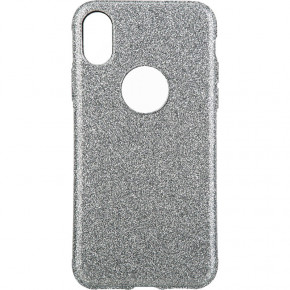 - TOTO 2 in1 tpu + glitter paper case iPhone X Silver #I/S