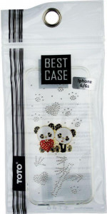 - Toto TPU case with stones iPhone 6/6S Panda Transparent 3