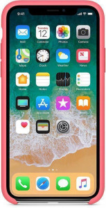 - TOTO Silicone Case Apple iPhone X/XS Rose Red #I/S 3