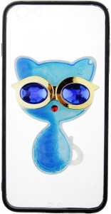 - Toto TPU Case Decorative Stones IPhone 6 Plus/6S Plus Cat Blue