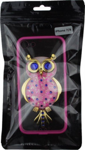 - Toto TPU Case Decorative Stones IPhone 7/8 Owl Pink 3