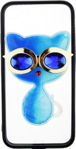 - Toto TPU Case Decorative Stones IPhone 7/8 Cat Blue