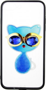 - Toto TPU Case Decorative Stones IPhone 7 Plus/8 Plus Cat Blue