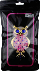 - Toto TPU Case Decorative Stones IPhone 7 Plus/8 Plus Owl Pink 3