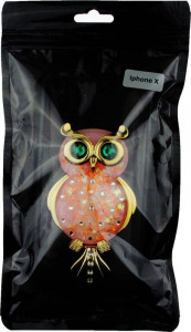 - Toto TPU Case Decorative Stones IPhone X Owl Black 3