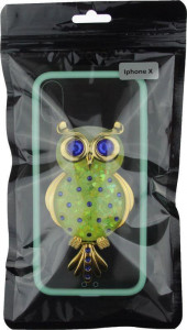 - Toto TPU Case Decorative Stones IPhone X Owl Green 3