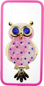 - Toto TPU Case Decorative Stones IPhone X Owl Pink