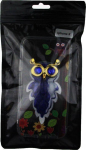 - Toto TPU Case Decorative Stones IPhone X Owls Purple 3