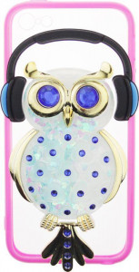 - Toto TPU Stones Case IPhone 5/5S/SE Owl in Headphones Blue