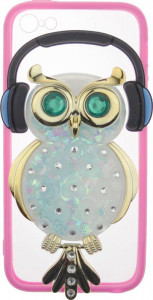 - Toto TPU Stones Case IPhone 5/5S/SE Owl in Headphones Green