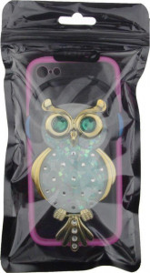 - Toto TPU Stones Case IPhone 5/5S/SE Owl in Headphones Green 3