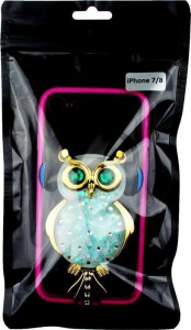 - Toto TPU Stones Case IPhone 7/8 Owl in Headphones Green 3